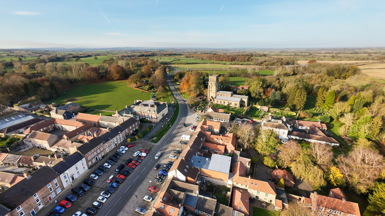 Aerial photo of Bedale, North Yorkshire, U.K.