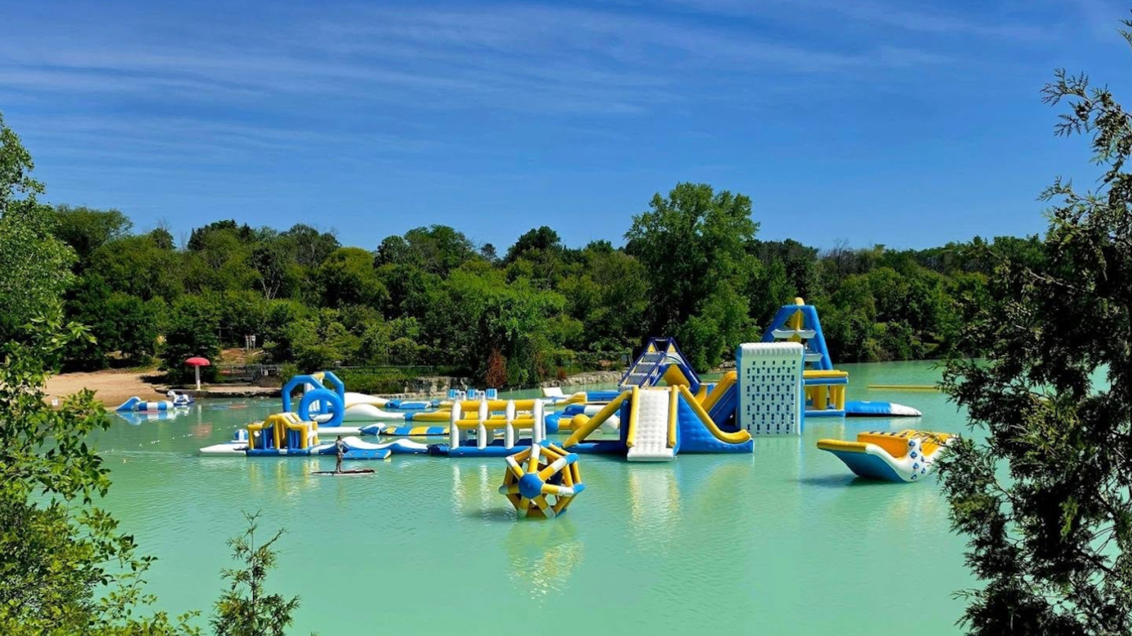 Between Milwaukee And Green Bay Is A Once-Thriving Quarry That's Now A Water Park With Trails And A Beach