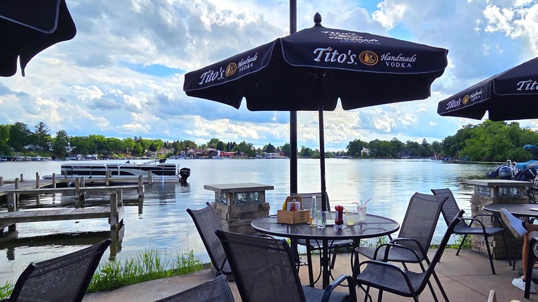 Okauchee Lake view from The Hideaway restaurant patio