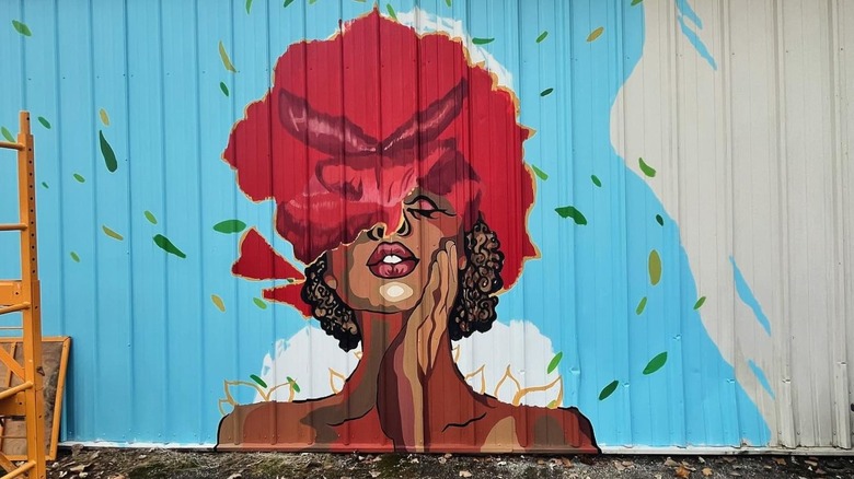 Mural on the side of a building in Beaver Dam, Wisconsin
