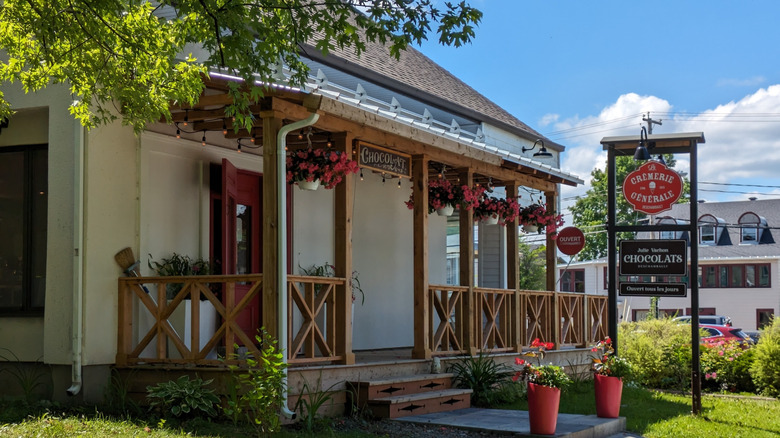 Julie Vachon Chocolats, a cute chocolate shop, in Deschambault-Grondines, Québec, Canada