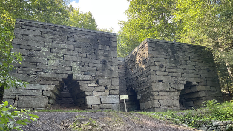 Former industrial furnaces from Roxbury's 19th century mining industry