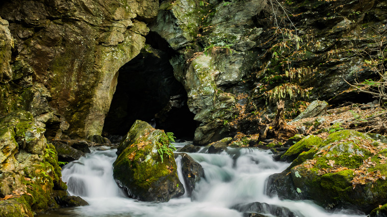 Dover Stone Church cavern entrance in Dover Plains, New York