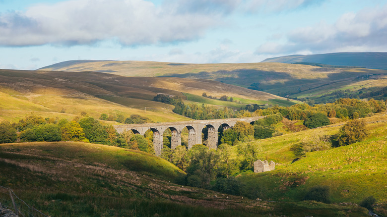 A railway viaduct in the Dentdale area of the Yorkshire Dales National Park, England