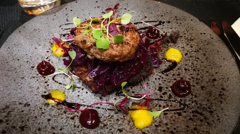 A beautifully plated meal at Adam's Kitchen