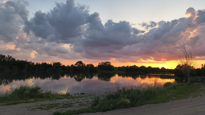 Sunset at Recharge Lake near York, Nebraska