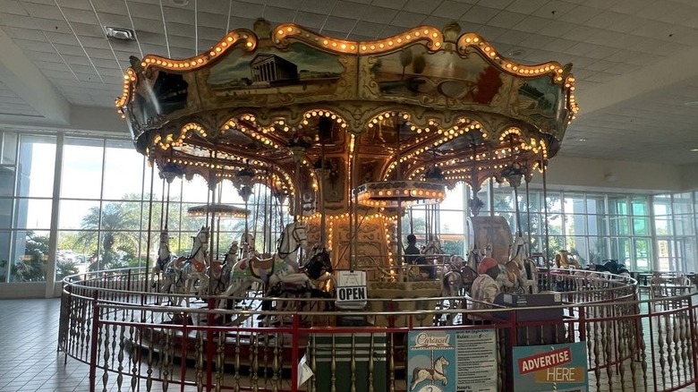 The carousel inside Eagle Ridge Mall