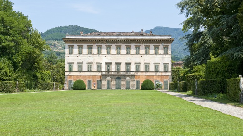 The beautiful Villa Reale di Marlia of Capannori fronted by gardens
