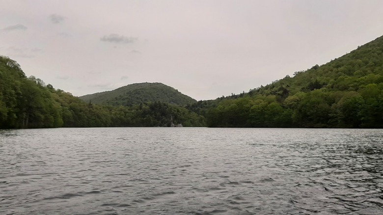 A view of Letterkenny Reservoir, with the Appalachian Mountains in the background, in Franklin County, Pennsylvania
