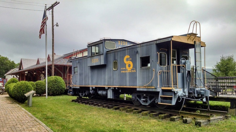 A mural in Meyersdale, Pennsylvania illustrates the history of the town