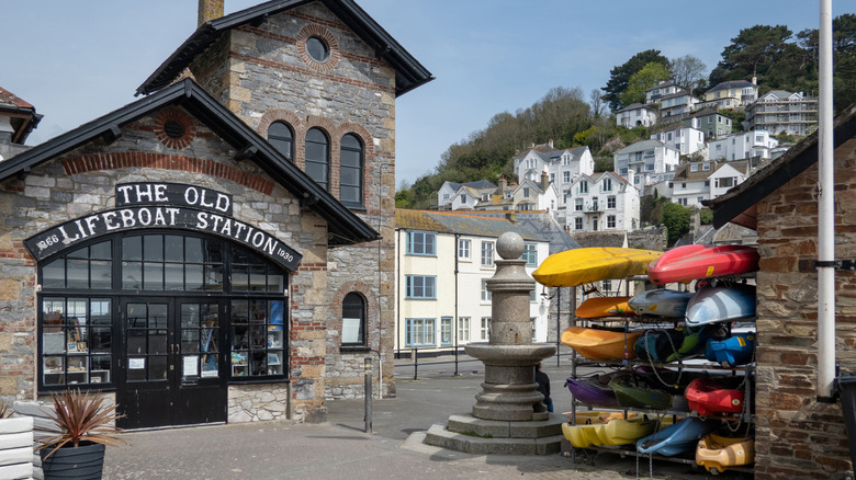 The historic lifeboat station in the town of Looe, Cornwall