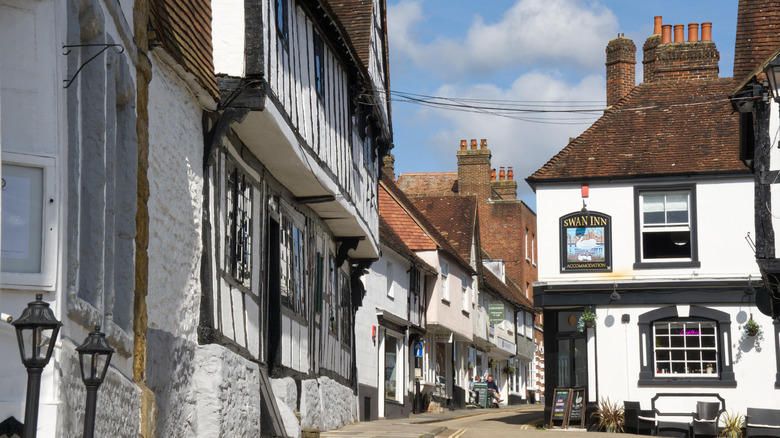 View of the main street in Midhurst, England