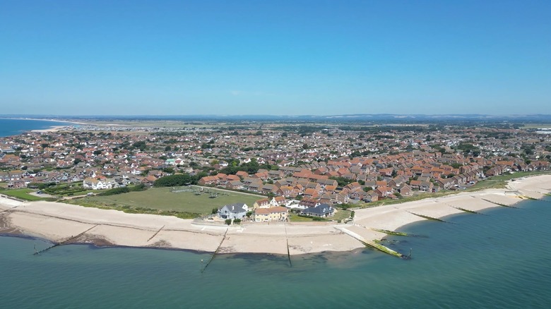 Aerial view of Selsey and it's coastline