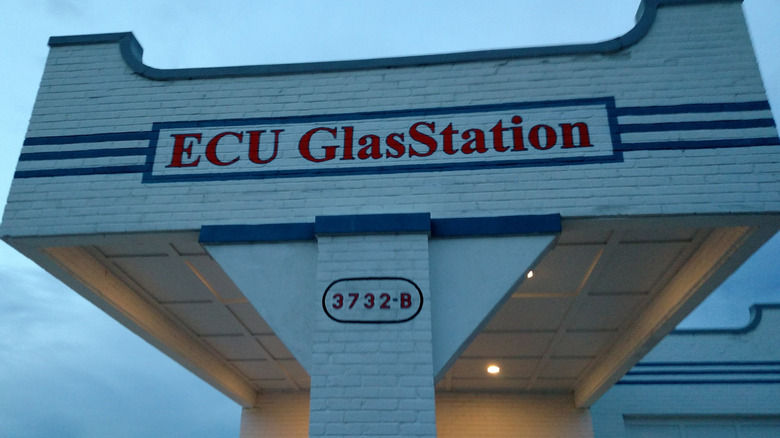 Eastern Carolina University's GlasStation, a former gas station-turned-glassblowing studio in Farmville, North Carolina