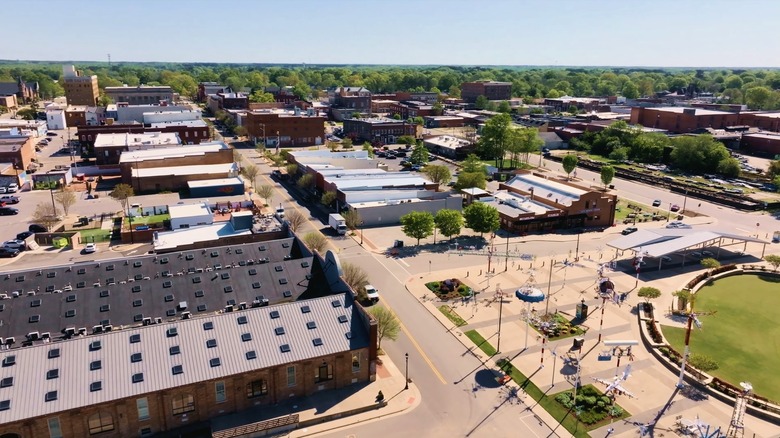 aerial view of Downtown Wilson, North Caorlina