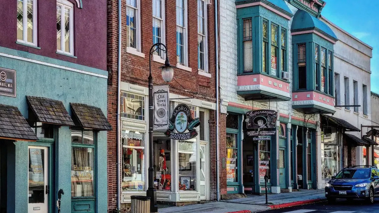 Historic buildings in downtown Yreka, California