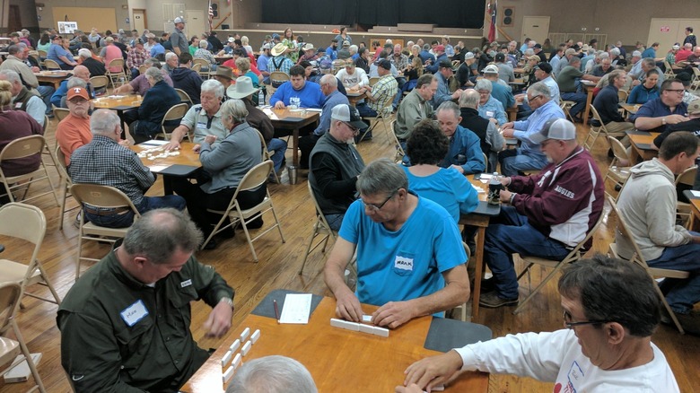 People playing dominoes in Hallettsville, Texas