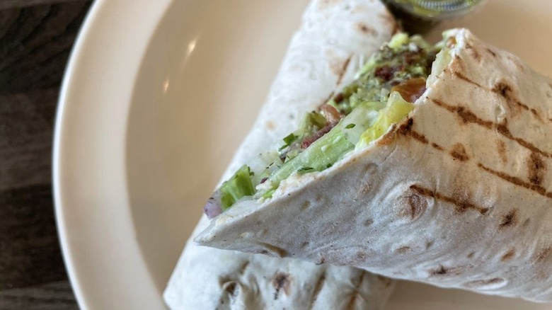 Veggie falafel wrap from Greens N Grills