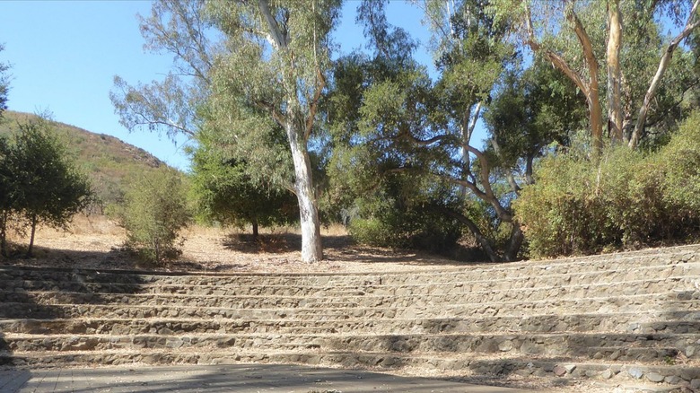 View of the stone amphitheater at Peter Strauss Ranch