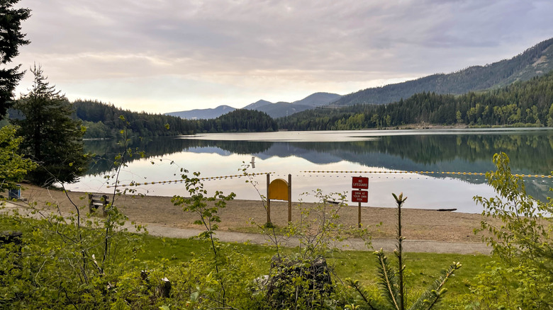 The beach at Lake Easton State Park, Washington