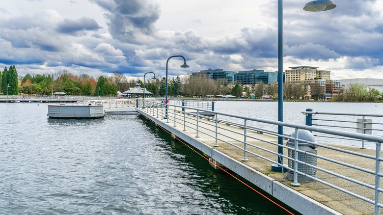 a pier at Gene Coulon Park in Renton, Washington
