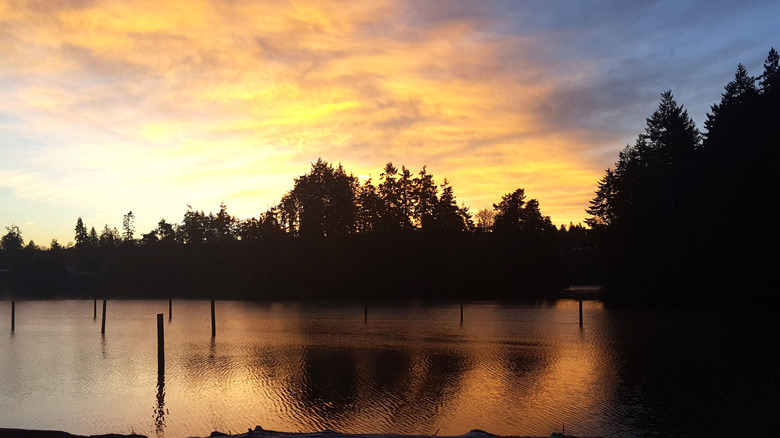 Bay in Port Ludlow at sunset