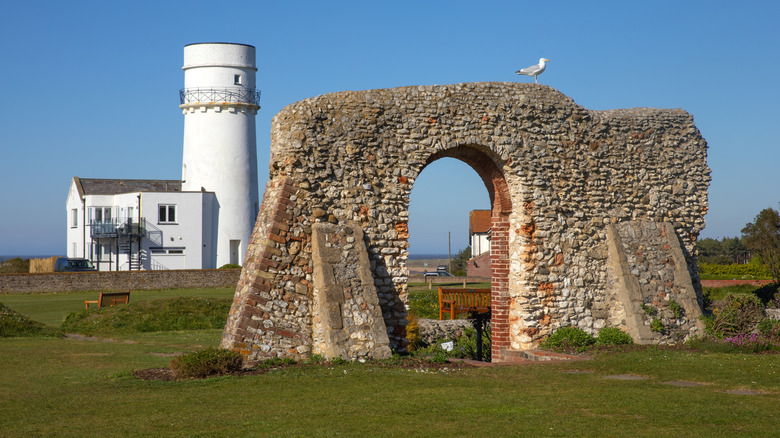 The ruins of St. Edmund's Chapel in Hunstanton, England