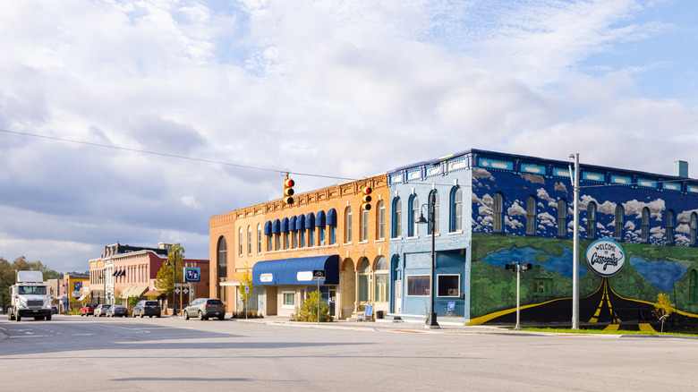 Historic buildings in downtown Cassopolis, Michigan