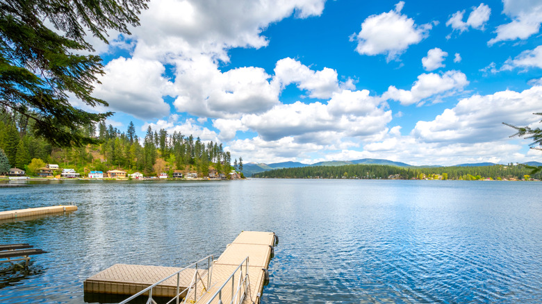Dock on Newman Lake in Washington