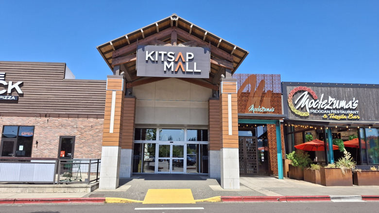The front entrance of the Kitsap Mall in Silverdale, Washington.