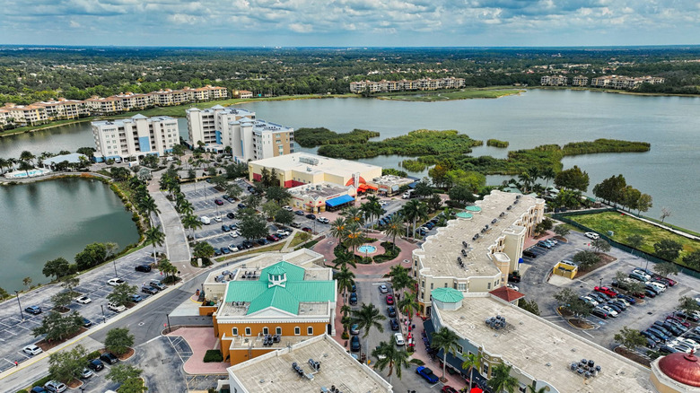 Aerial view of Main Street in Lakewood Ranch, Florida, near Tampa