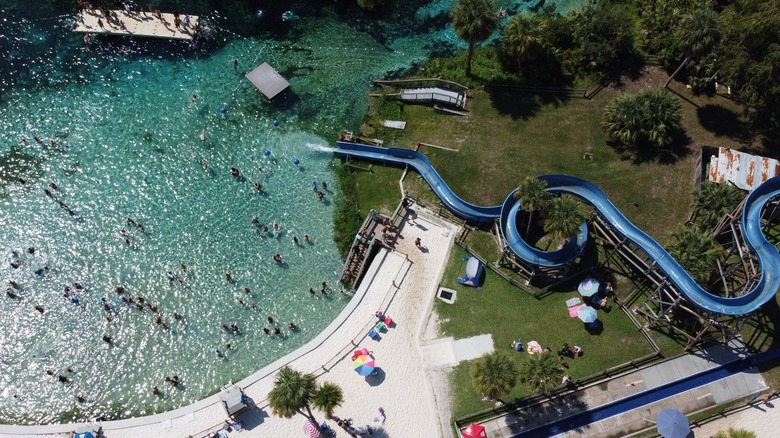 Aerial shot at Weeki Wachee Springs State Park