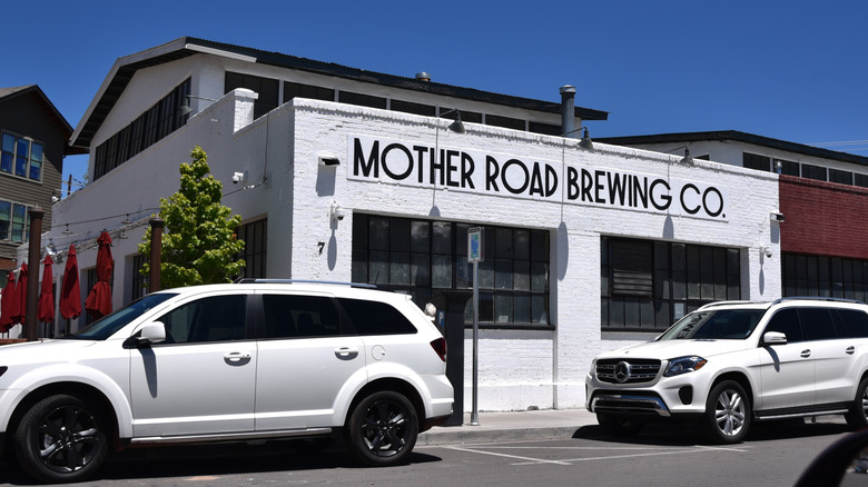 The white-bricked Mother Road Brewing Company venue in Flagstaff