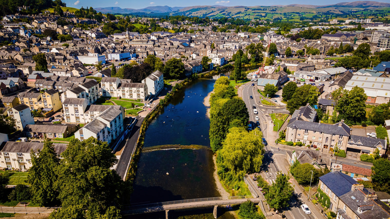 Aerial view of Kendal in Cumbria