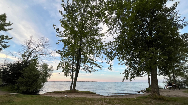 View of the beach at Sibbald Point Provincial Park
