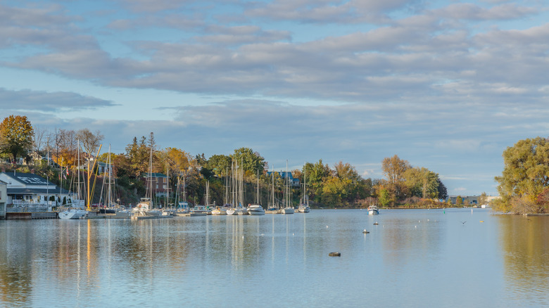 View of the harbor in Picton, Ontario
