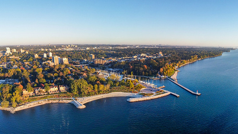 Harbour and marina in Oakville, Ontario Canada
