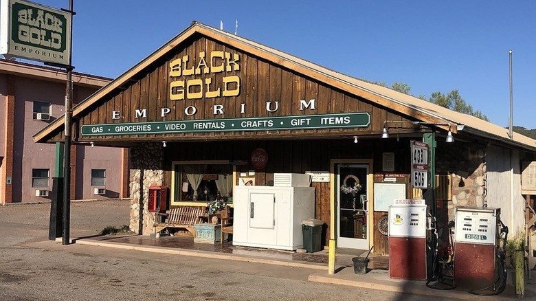 Facade if the Black Gold Emporium in Reserve, MN.