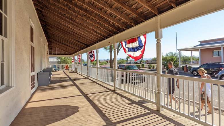 View from the porch of the original Pinal County Courthouse in McFarland State Park in Florence, Arizona