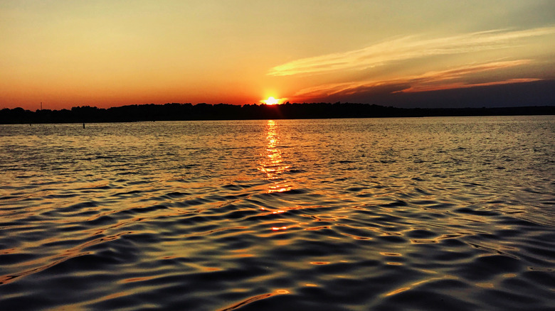 sunset over Fort Gibson Lake, Oklahoma