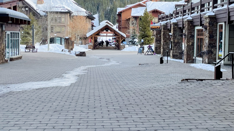 A snowy village scene in one of the villages at Copper Canyon, Colorado