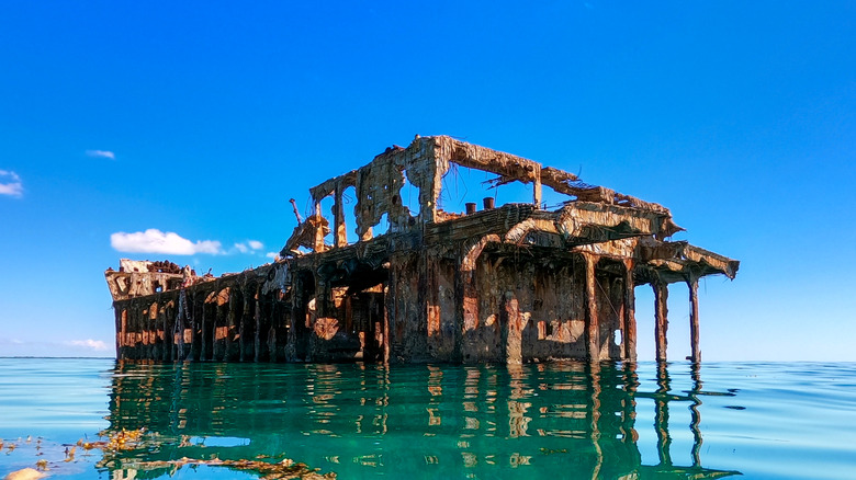 Shipwreck near Bimini, Bahamas