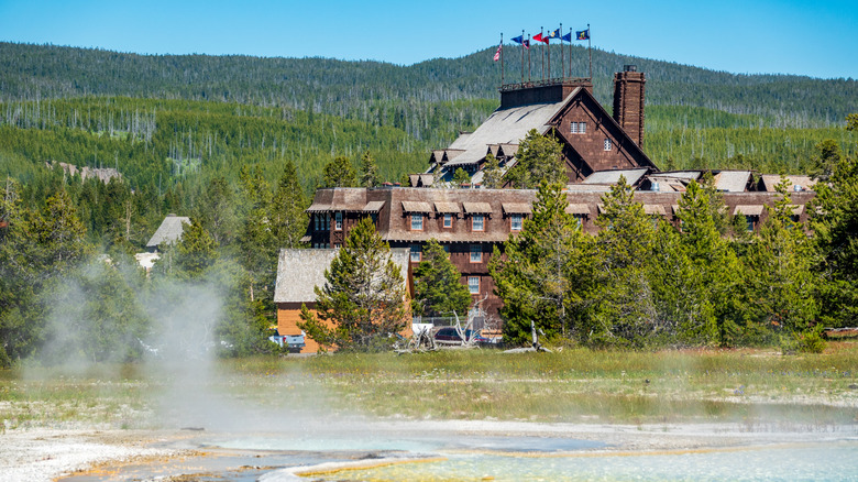Historic Old Faithful Inn in Yellowstone National Park