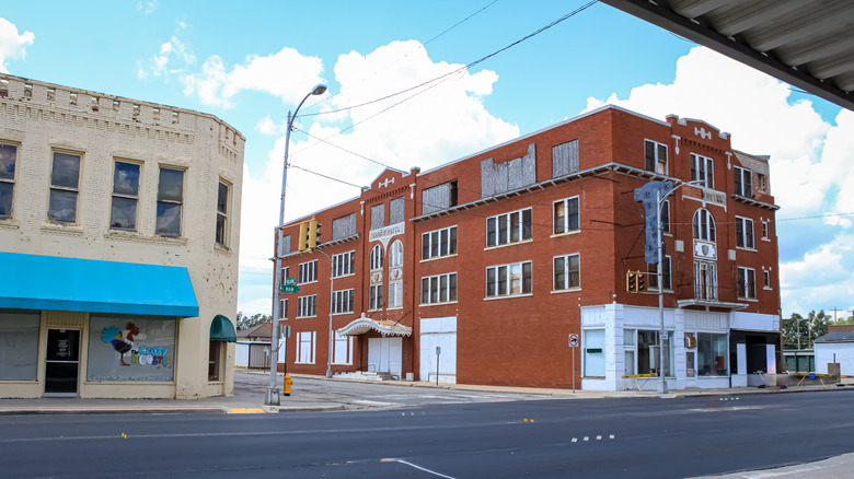 Two historic buildings in Downtown Blackwell