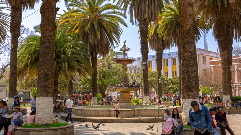 Tarija town square in Bolivia
