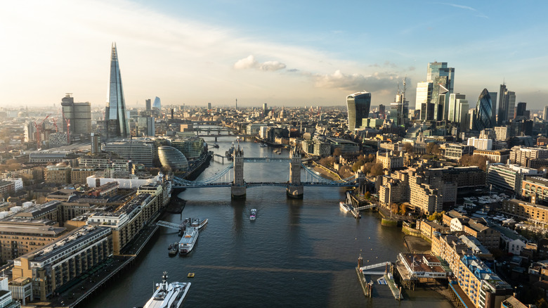 Aerial view of London