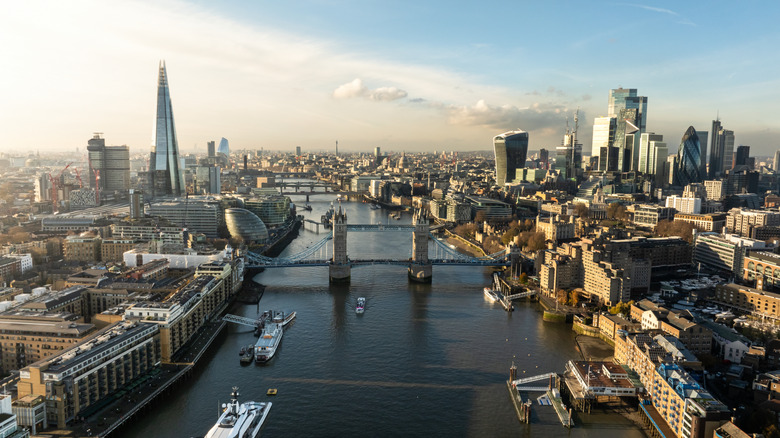 Aerial view of London