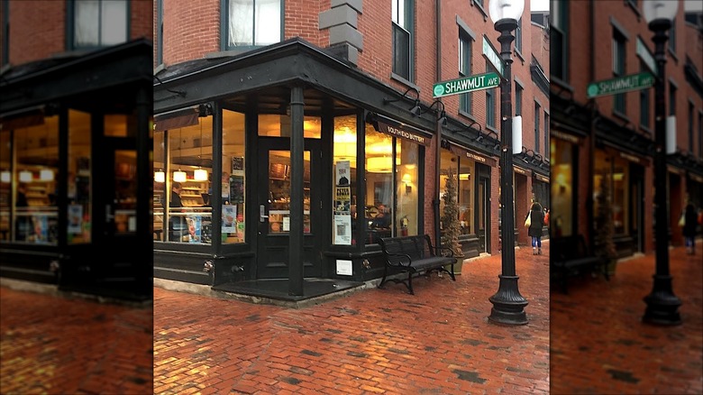 The exterior of the South End Butter in Boston on a rainy day