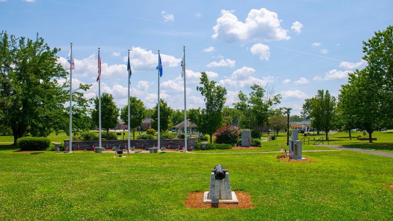 Park area near Burlington's town hall