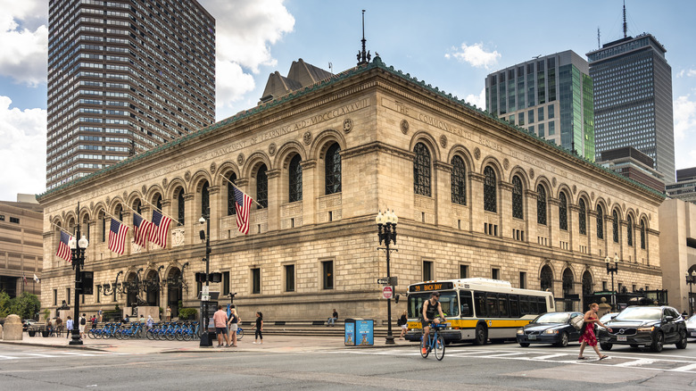 Outside architecture of the Boston Public Library Central building